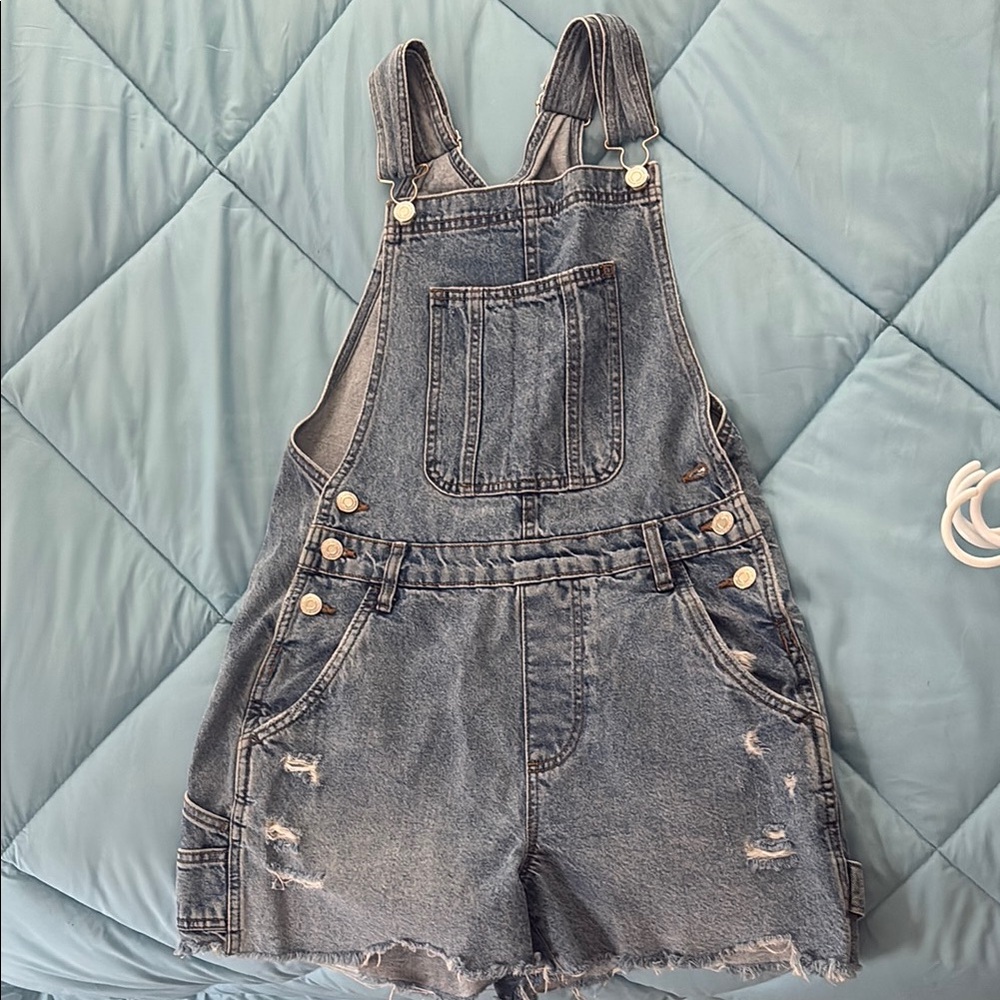 Cotton On Blue Utility Denim Overalls